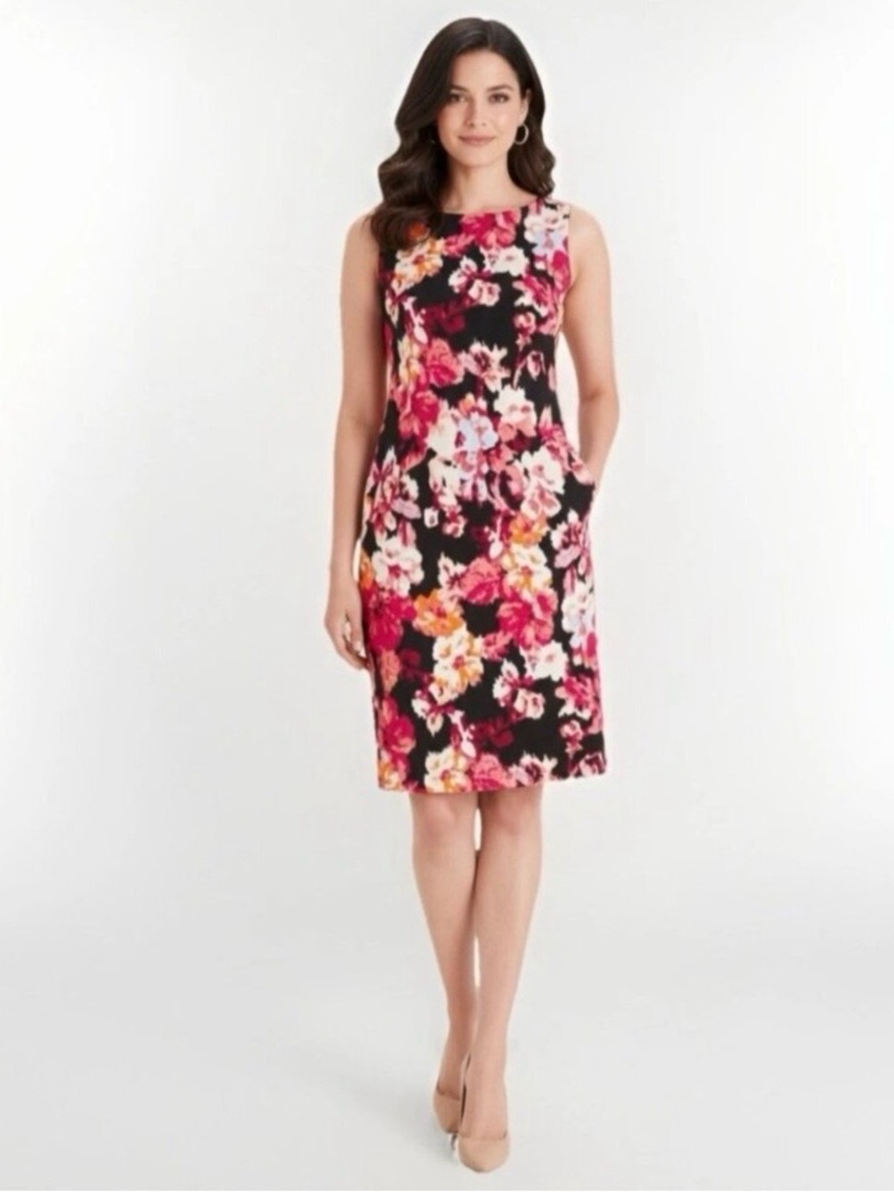 Chico's womens shift dress size 0.5/ US 6 abstract business career academia